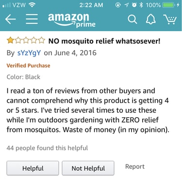 Amazon Negative Mosquito Review
